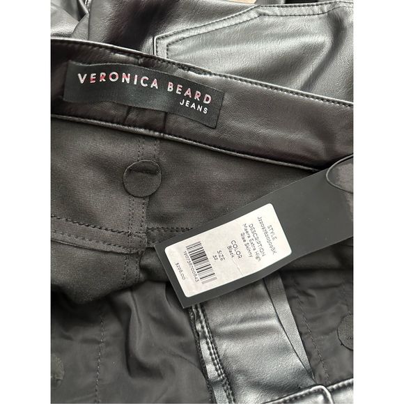 VERONICA BEARD MAERA SKINNY JEAN High-Rise Stretch Vegan Leather SIZE 32 $298 - Picture 12 of 12